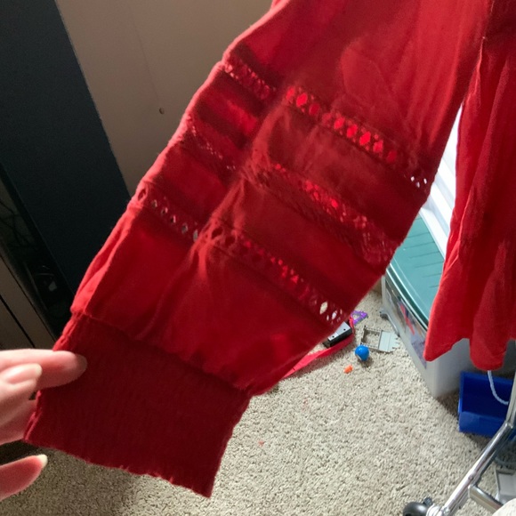 Torrid red blouse with smocking size 4 - Picture 5 of 7